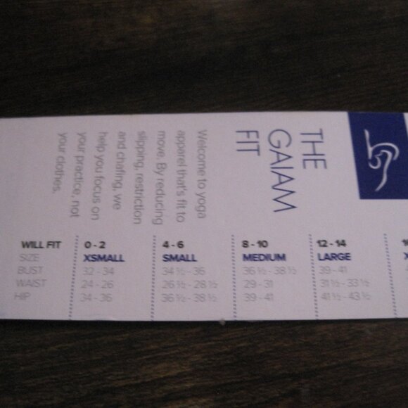 Gaiam Women Blue Turquoise/Black 1/2 Star Design Harmony Long Sleeve Yoga Tee XL - Picture 10 of 11